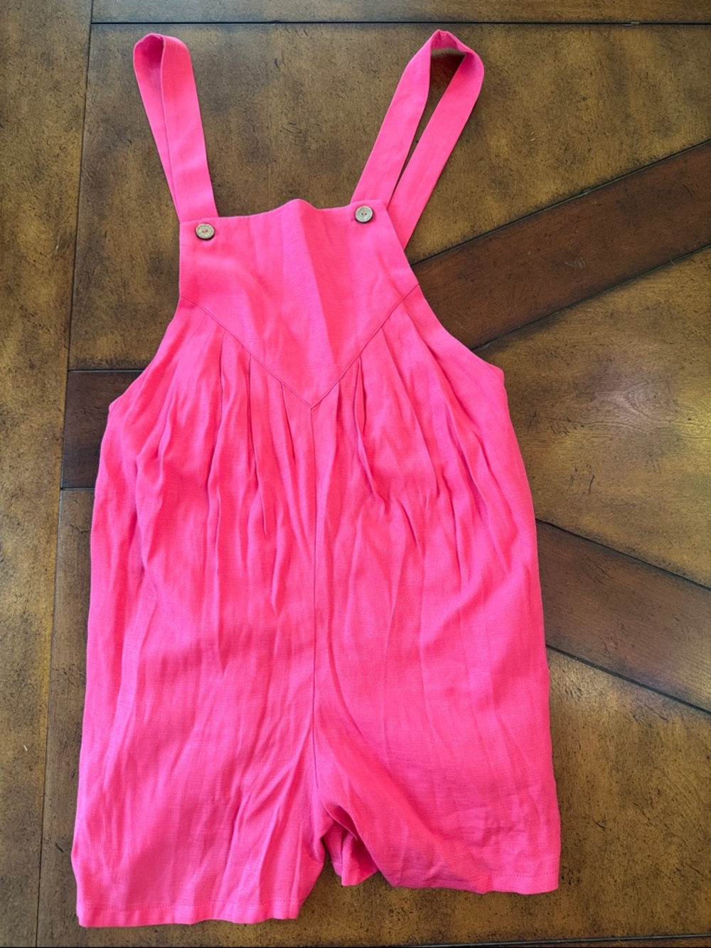 MACARON Bright Pink Womens Overalls Romper